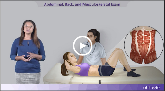 Dr Georgine Lamvu demonstrates procedure for musculoskeletal exam when evaluating for endometriosis
