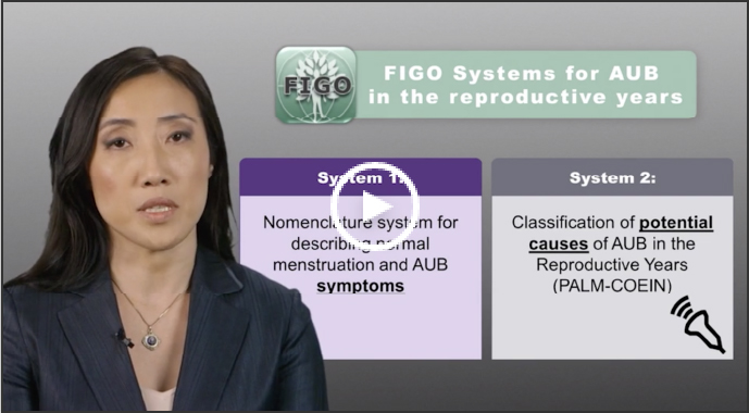 Dr Jin Hee Kim reviewing the nomenclature for FIGO systems for AUB in the reproductive years